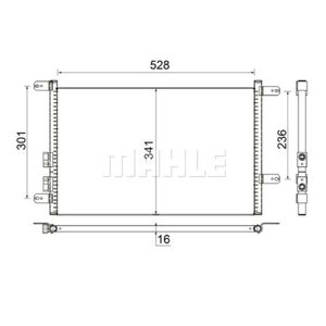 Kondensator Klimaanlage MAHLE AC 804 000S für Alfa Romeo 156 Sportwagon 147