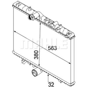 Kühler Motorkühlung MAHLE CR 883 000P für Peugeot Citroën 607 406 Break C5 I