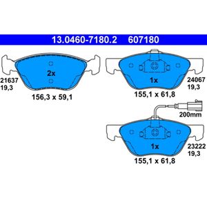 Bremsbelagsatz Scheibenbremse ATE 13.0460-7180.2 für Alfa Romeo 156