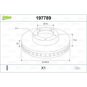 Bremsscheibe VALEO 197789 für BMW 1er