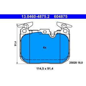 Bremsbelagsatz Scheibenbremse ATE 13.0460-4875.2 für BMW 1er