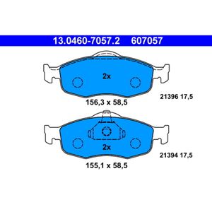 Bremsbelagsatz Scheibenbremse ATE 13.0460-7057.2 für Ford Scorpio I Mondeo