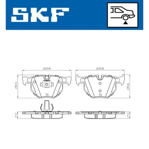 Bremsbelagsatz Scheibenbremse SKF VKBP 90240 für BMW X5