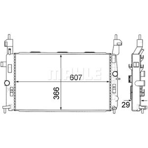 Kühler Motorkühlung MAHLE CR 1498 000S für Opel Meriva A