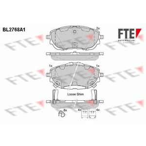 Bremsbelagsatz Scheibenbremse FTE 9010975