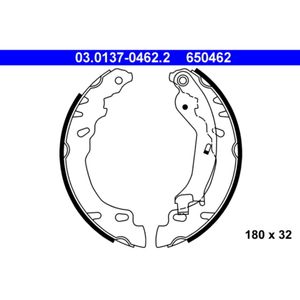 Bremsbackensatz ATE 03.0137-0462.2 für Fiat Ford Panda Classic 500 C KA