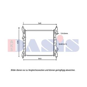 Kühler Motorkühlung AKS DASIS 510156N für Chevrolet Spark