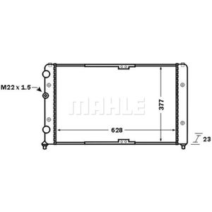 Kühler Motorkühlung MAHLE CR 1535 000S für VW Seat Polo III Classic Caddy II