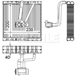 Verdampfer Klimaanlage MAHLE AE 93 000P für Seat Skoda Audi VW Ibiza IV Roomster