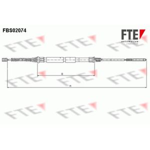 Seilzug Feststellbremse FTE 9250075 für VW Seat Caddy II Inca