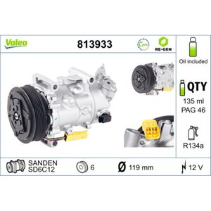 Kompressor Klimaanlage VALEO 813933 für Peugeot Citroën 508 I Ds3 5008 308 SW