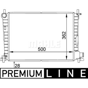 Kühler Motorkühlung MAHLE CR 381 000P für Ford Fiesta IV Courier