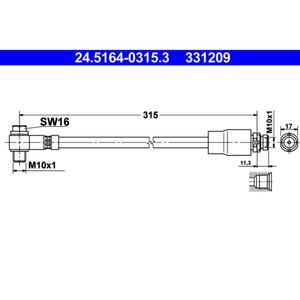 Bremsschlauch ATE 24.5164-0315.3 für Ford Mondeo I Turnier