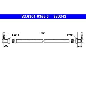 Bremsschlauch ATE 83.6301-0355.3 für VW LT 28-35 I