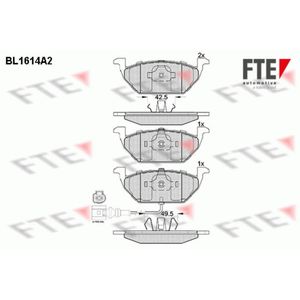 Bremsbelagsatz Scheibenbremse FTE 9010250 für Seat VW Skoda Audi Ibiza IV Leon