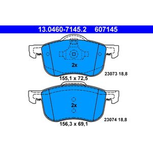 Bremsbelagsatz Scheibenbremse ATE 13.0460-7145.2 für Volvo S80 I V70 II