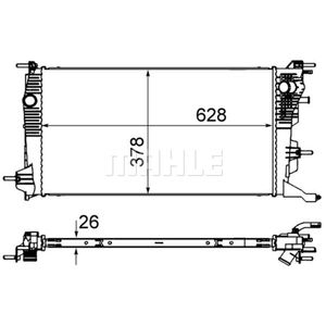 Kühler Motorkühlung MAHLE CR 840 000S für Renault Megane III Grandtour Fluence