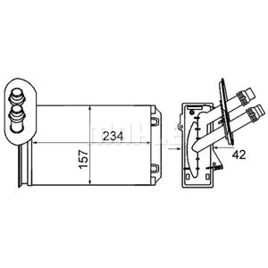Wärmetauscher Innenraumheizung MAHLE AH 20 000S für Audi Skoda VW Seat A3