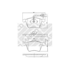 Bremsbelagsatz Scheibenbremse MAPCO 6771 für VW Transporter T4