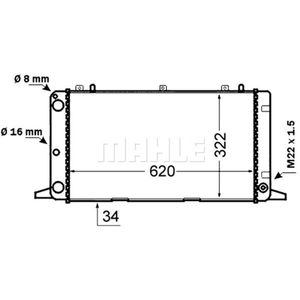 Kühler Motorkühlung MAHLE CR 1415 000S für Audi Coupe B3 80 B4 Avant