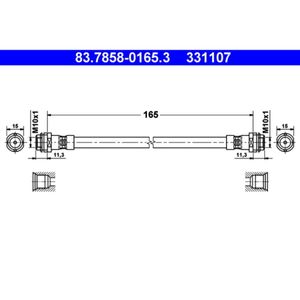 Bremsschlauch ATE 83.7858-0165.3 für VW Phaeton