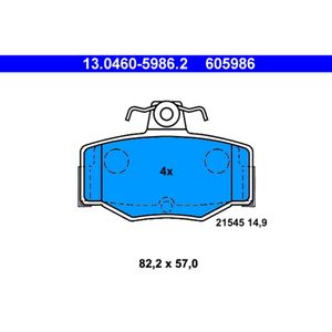 Bremsbelagsatz Scheibenbremse ATE 13.0460-5986.2