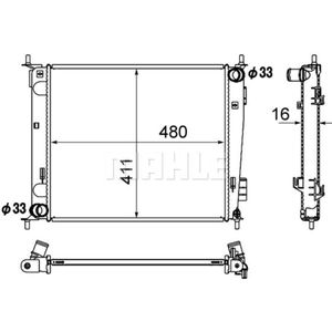 Kühler Motorkühlung MAHLE CR 1889 000S für Kia Soul I