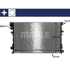 Kühler Motorkühlung MAHLE CR 587 000S für Citroën Peugeot Fiat Lancia Evasion