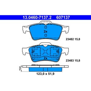 Bremsbelagsatz Scheibenbremse ATE 13.0460-7137.2 für Renault Vel Satis Laguna II