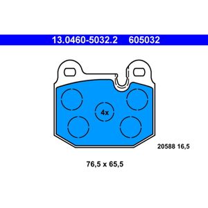 Bremsbelagsatz Scheibenbremse ATE 13.0460-5032.2 für BMW 3er M1