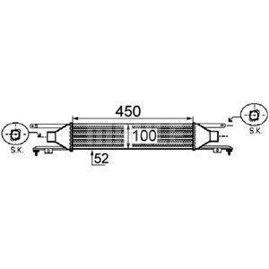 Ladeluftkühler MAHLE CI 249 000P für Opel Corsa D