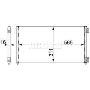 Kondensator Klimaanlage MAHLE AC 373 000S für Fiat Punto Doblo