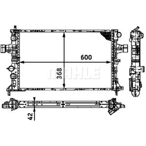 Kühler Motorkühlung MAHLE CR 319 000S für Opel Astra G CC Zafira A