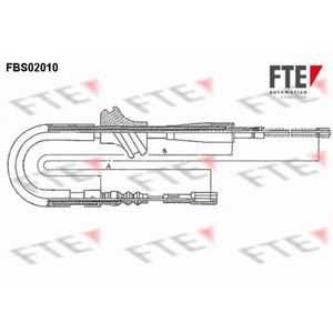 Seilzug Feststellbremse FTE 9250003 für Audi 80 B3