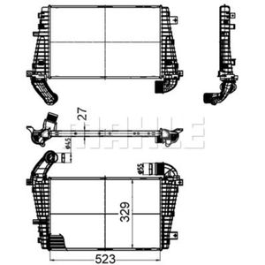 Ladeluftkühler MAHLE CI 511 000S für Opel Astra H Caravan