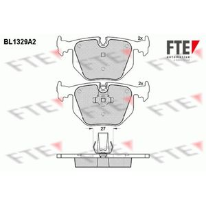 Bremsbelagsatz Scheibenbremse FTE 9010122 für Alpina BMW D3