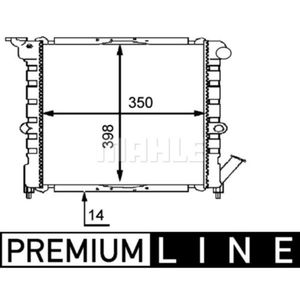 Kühler Motorkühlung MAHLE CR 445 000P für Renault Super 5 9