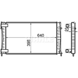 Kühler Motorkühlung MAHLE CR 803 000S für Citroën XM