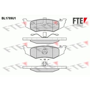 Bremsbelagsatz Scheibenbremse FTE 9010360 für Chrysler Dodge Plymouth Vision