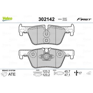 Bremsbelagsatz Scheibenbremse VALEO 302142 für BMW 1er