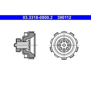 ATE 03.3318-0800.2 Reparatursatz, Hauptbremszylinder