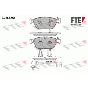 Bremsbelagsatz Scheibenbremse FTE 9010891 für Audi A6 C7 A8 D4 A7 Sportback Q5