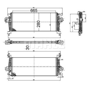 Ladeluftkühler MAHLE CI 515 000S für Opel Astra J Gtc Zafira Tourer C Cascada