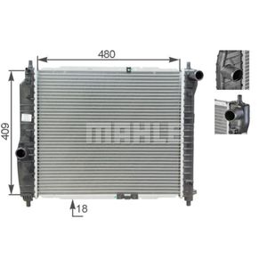 Kühler Motorkühlung MAHLE CR 1309 000S für Daewoo Chevrolet Kalos Aveo