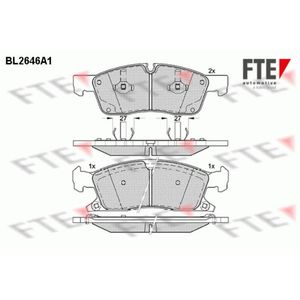 Bremsbelagsatz Scheibenbremse FTE 9010889 für Jeep Mercedes-Benz Dodge M