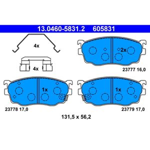 Bremsbelagsatz Scheibenbremse ATE 13.0460-5831.2