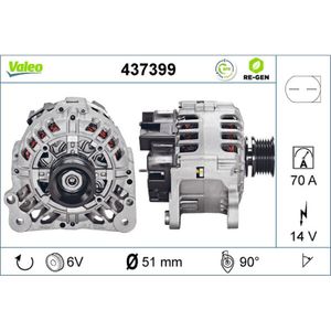 Generator VALEO 437399 für VW Seat Skoda Golf III Ibiza II Cordoba Inca Arosa