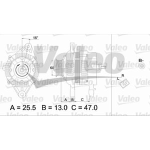 Generator VALEO 437337 für Hyundai Atos