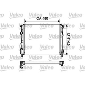 Kühler Motorkühlung VALEO 732621 für Renault Dacia Kangoo Rapid Clio II