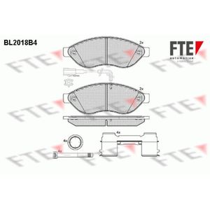 Bremsbelagsatz Scheibenbremse FTE 9010605 für Fiat Peugeot Citroën Opel Ducato